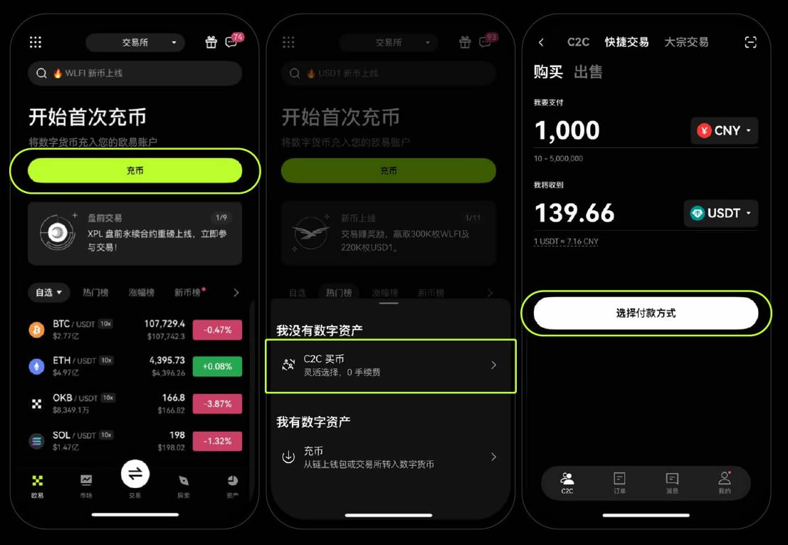 新用户交易指南：OKX C2C上线新手友好商家，轻松完成第一单交易